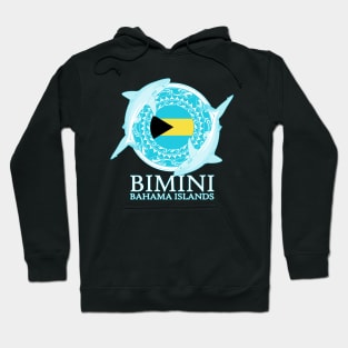 Caribbean Reef Sharks Bimini Bahamas Flag Hoodie